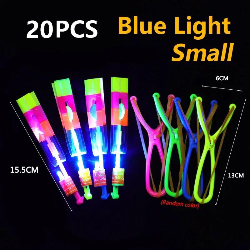 1/3/5/10pcs Incredibile Luce Giocattolo Freccia Razzo Elicottero Giocattolo Volante HA CONDOTTO LA Luce Giocattoli Divertimento Del Partito Regalo elastico Catapulta