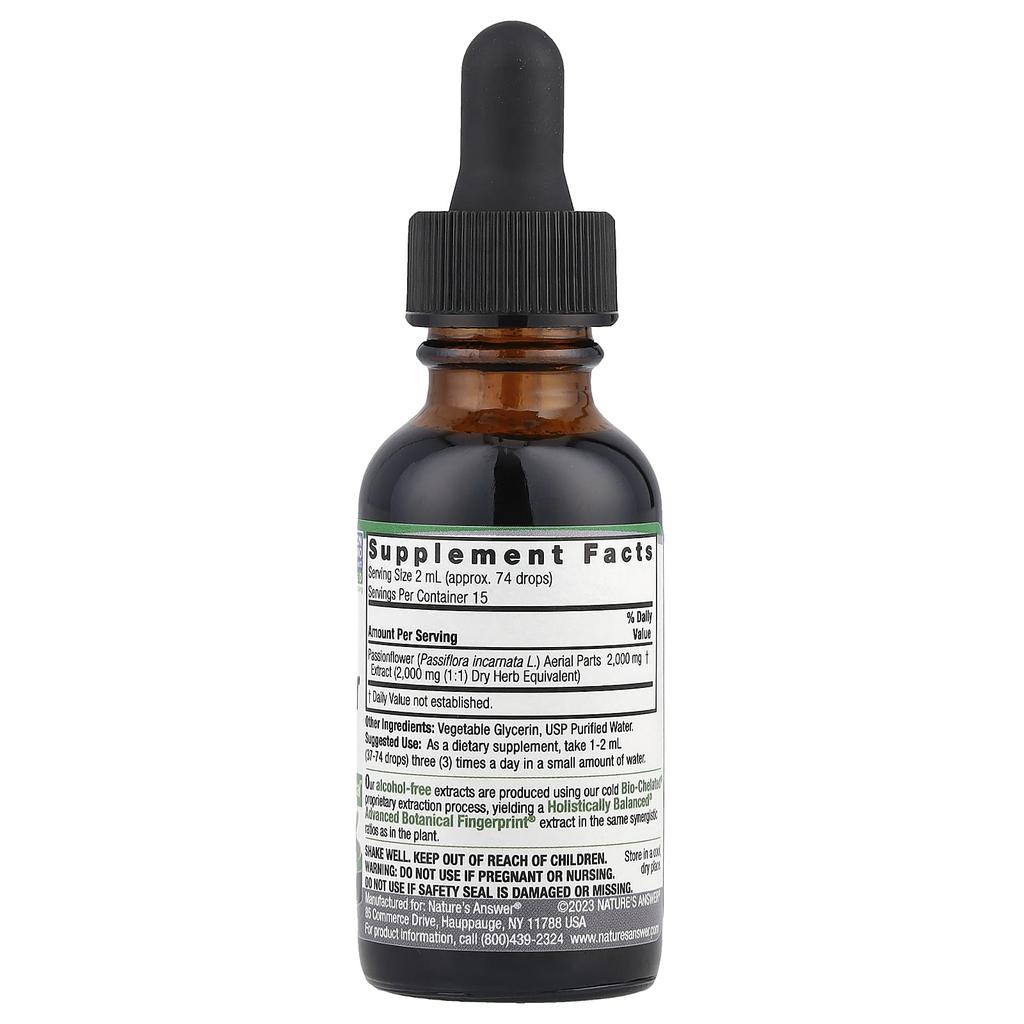Nature'S Answer, Passion Flower Aerial Parts, Liquid Extract, Alcohol Free, 2,000Mg, 30Ml(1Fl Oz)
