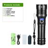 Ultra High Power XHP160 Rechargeable LED Flashlights, Outdoor High Power LED Lantern, 18650/26650 Battery Hand Torch 5 Modes 16-Cores XHP160 Lamp