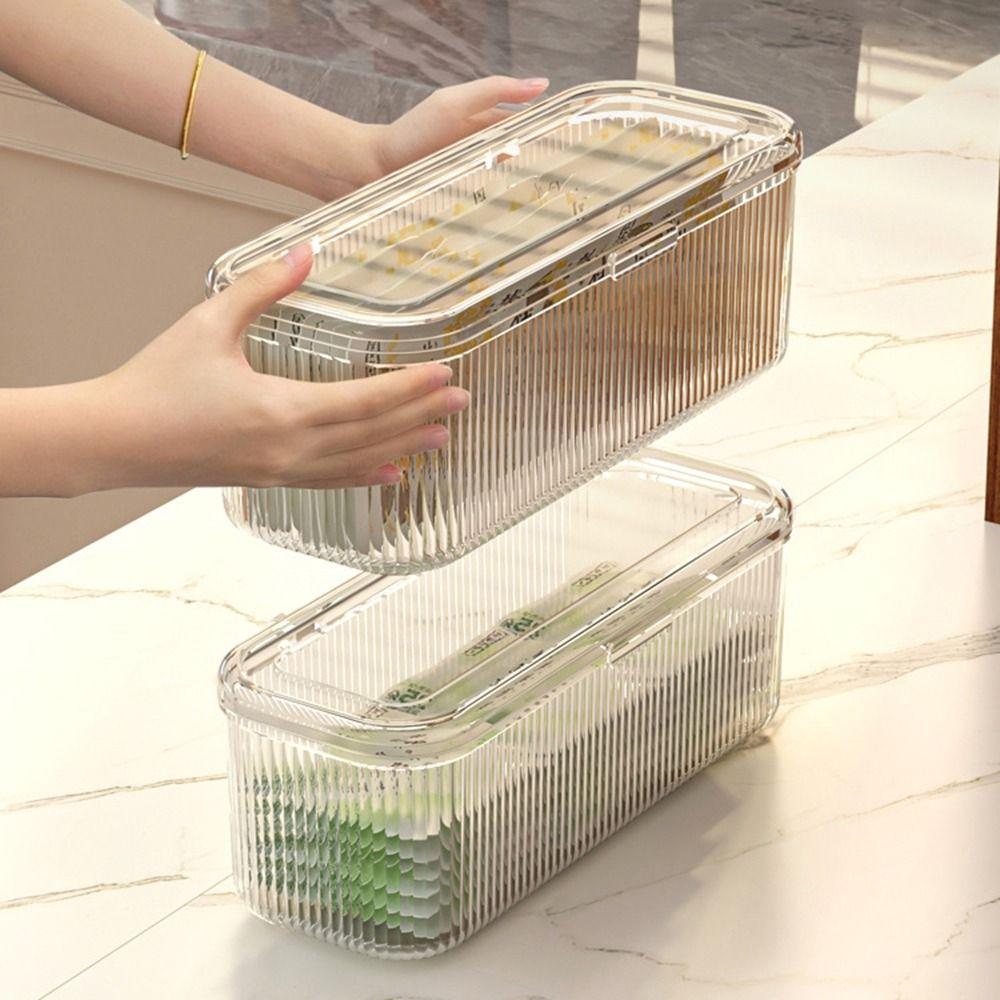 Acrylic Coffee Capsule Storage Box Flip Top Cosmetic Brush Organizer Tea Bag Storage Box  Kitchen