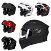 Kask motocyklowy z podwójną soczewką Zmywalny kask o aerodynamicznej konstrukcji