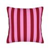 Contemporary Raspberry Red Pink Striped Square Pillow Covers Stripe Bedspread For Sofa Bed Calming Neutral Decor In Burgundy