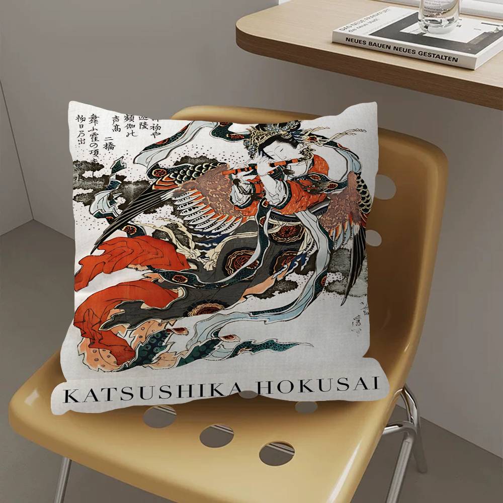 Anime K-Katsushika H-Hokusai Cushion Cover Pillowcase Upholstery Sofa Throw Pillow Home Decor Pillowcas