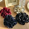 Retro Polka Dot Scrunchies Large Hair Elastic for Women Aesthetic Fashion Ponytail Holder Styling