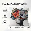 Female Painting Pillow Case Plush Fabric Soft Pillowcase Double Sided Print Sofa Cushion Cover Throw Pillow Cover