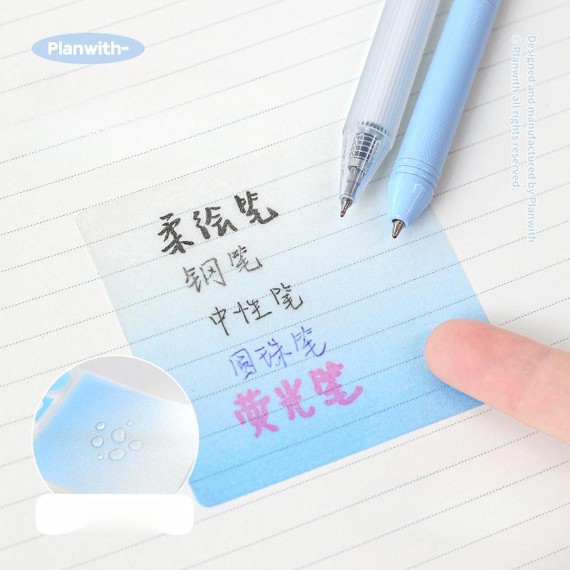 Pearlescent Pull Tab Sticky Notes Waterproof Translucent Study Memo Pads See-Through Reading Highlight Tape Stationery Gifts
