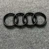 285mm Für audi Q5 2014-2019 4Ringe Logo ABS Schwarz Auto Motorhaube Frontgrill Emblem Heckklappen Emblem Q5 Aufkleber Quattro Sline Emblem