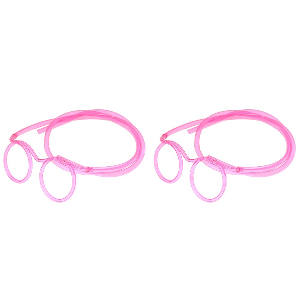 1/2Pcs Straw Glasses Funny Soft PVC Glasses Flexible Drink Eyeglasses Straw For Kids Holiday Birthday Party Supplies Creativity