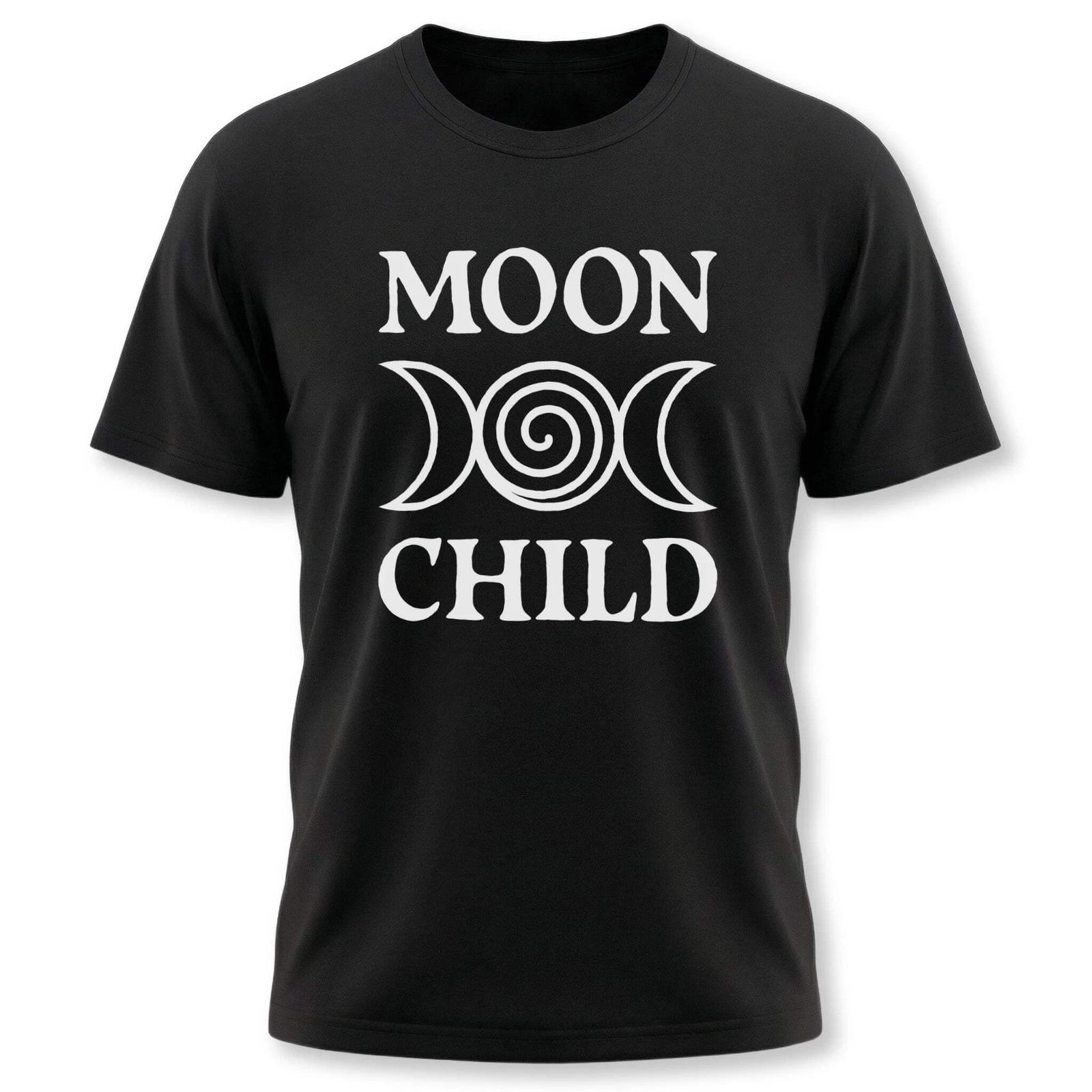 Moon Child Triple Moon Goddess Symbol T-Shirt | Celestial Witchy Tee Shirt L