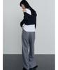 MAKE A TOAST Wool Blend Midrise Pants Grey Mbefpa001Gr