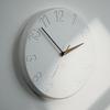 Stylish Nordic-style Wall Clock, Silent, White, Analog, Sweep Movement, Simple, Natural, Retro Design, Perfect for Bedrooms, Living Rooms, Dining Room