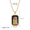 New Design Colorful Enamel Tarot Cards Pendant Necklaces  18K Gold Plated Sun Star Moon Box Chain Choker Jewelry for Women