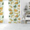 2 Stück - Cartoon-Frucht Birne Druck Vorhang, 100% Polyester Material, geeignet für Schlafzimmer Vorhänge und Wohnzimmer Dekoration