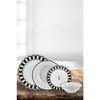 Aries Black 24 Piece Porcelain Dinner Set For 6 People