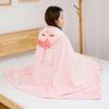 Versatile Warm Hooded Nap Blanket Cozy Soft Air Conditioning Blanket Cartoon Folding Kawaii Cloak Travel