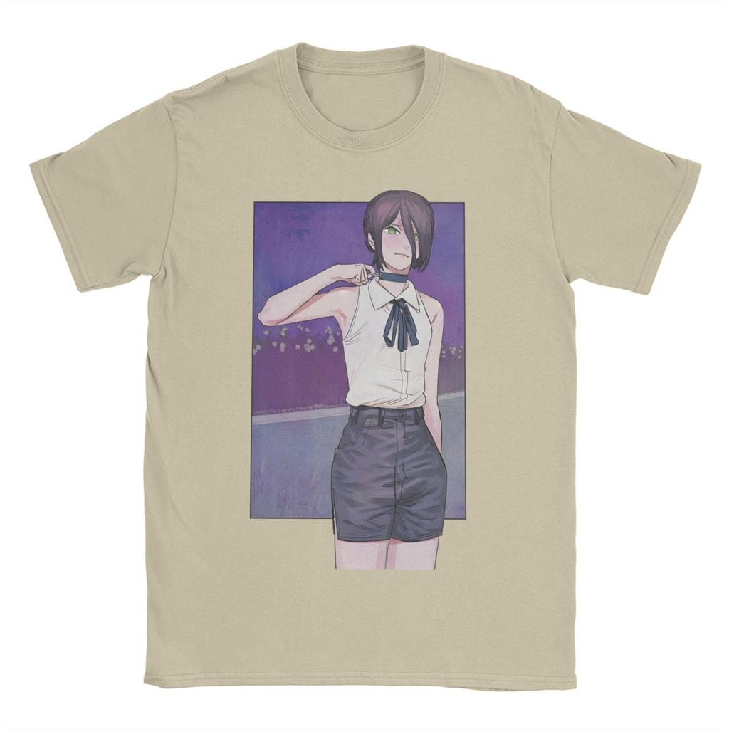 Men Women Chainsaw Man Reze Bombs Devil T Shirt Movie Pure Cotton Clothing Creative Short Sleeve O Neck Tee Shirt Summer TShirt
