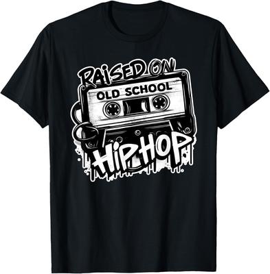 RAISED ON OLD SCHOOL HIP HOP Anniversary Cassette Graffiti T-Shirt Mens T Shirt Unisex Summer Streetwear Tops Camisas