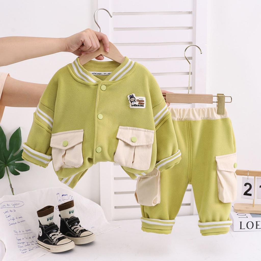 Kids Casual Long-Sleeve Set, Comfortable Daily Wear Outfits
