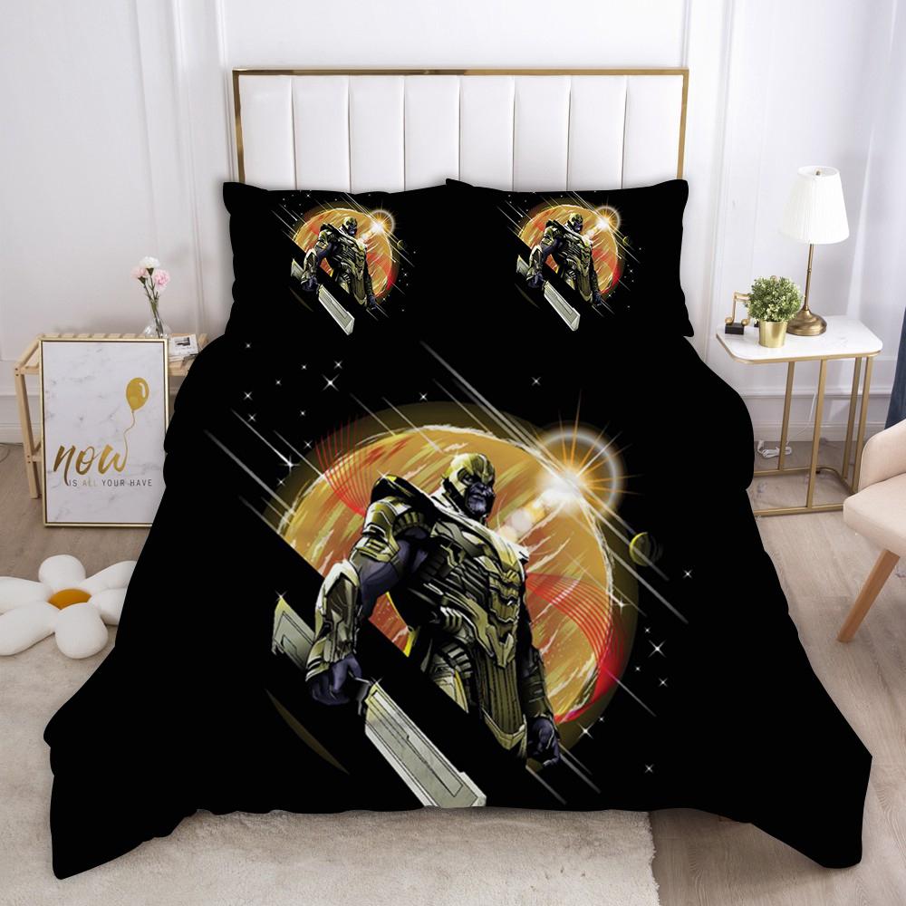 Marvel Comics Spider Man Anime Bedding Set Duvet CoverPolyester Suitable For Children And Adults 3-Piece Set