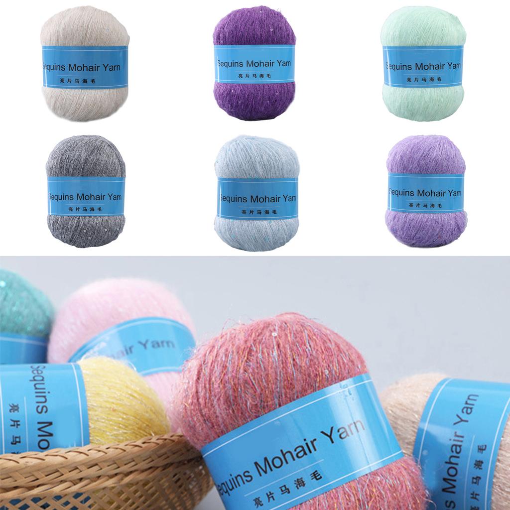 Sequins Beaded Yarn for Hand Knitting and Crocheting Soft Warm and Versatile Fluffiness Cozy for Hats Gloves Shawls