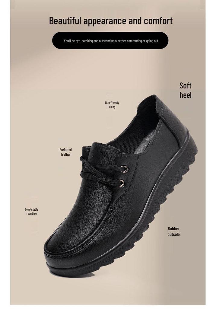 Retro Lace-Up Women's Moccasins - Comfortable Soft Leather Flats for Casual Autumn/Winter Wear