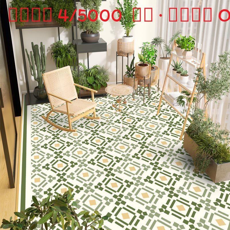 

Коврик для пола балкона ПВХ Кухонный Водонепроницаемый Моющийся Нескользящая поверхность Использование Дома Monet Green,60x90cm