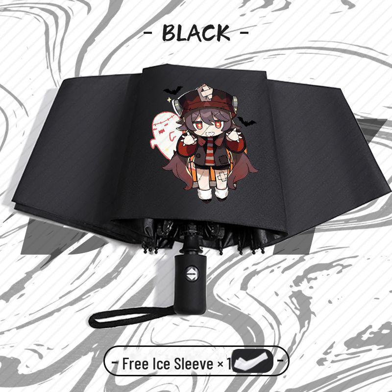 Genshin Impact Automatický skládací deštník s UV ochranou pro žáky základních škol - Odolný proti větru, pro slunečné i deštivé počasí