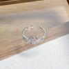 Day Cold Wind Zircon Light Luxury High Sense Open Ring Exquisite Geometric Personality Niche Ring Woman