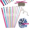 Colorful Household Handmade Aluminum Sewing Accessories Crochet Needles Knitting Crochet Knitting Needle