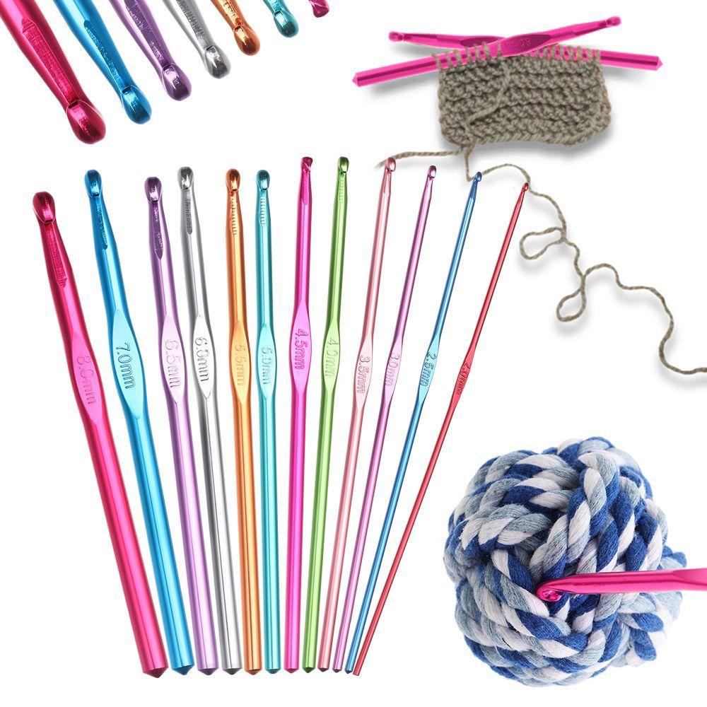Colorful Household Handmade Aluminum Sewing Accessories Crochet Needles Knitting Crochet Knitting Needle