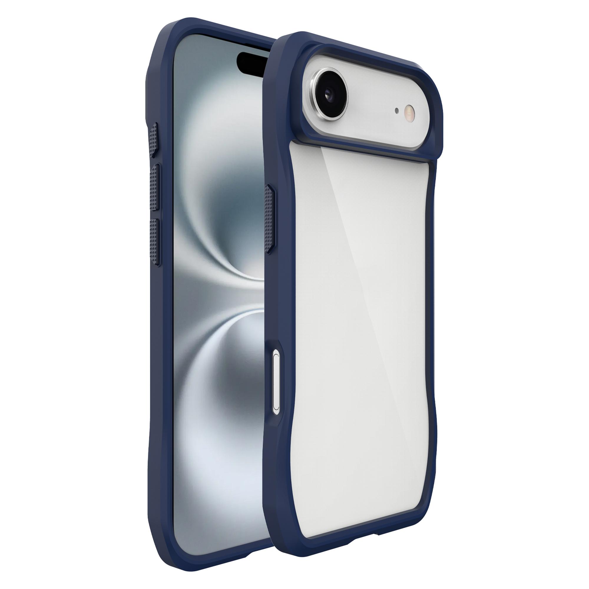

For iPhone 17 Air Case Anti-Scratch TPU+PC Hybrid Phone Cover Blue