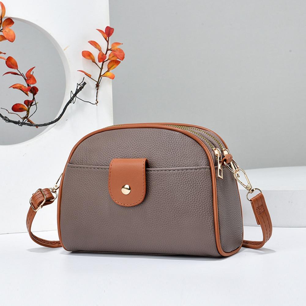 PU Leather Niche Shoulder Bag Solid Color Simple Square Bag Ins Small Crossbody Bag  Outdoor