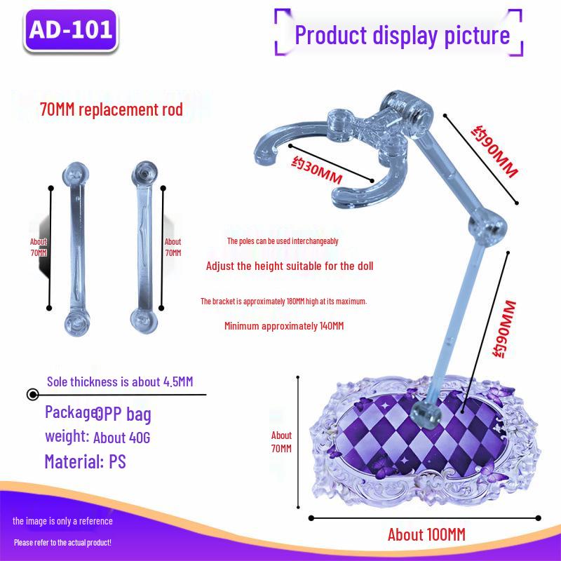 Adjustable BJD Stand for 12/8/6-Point Dolls - Stable, No Wobbling