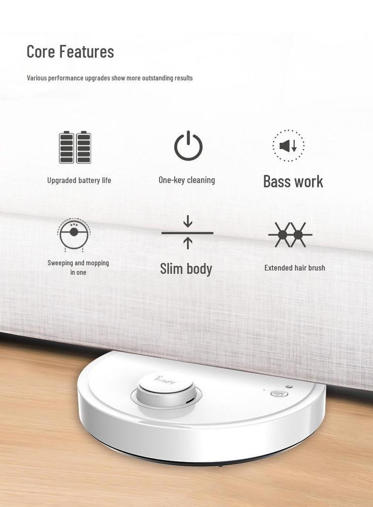 3-in-1 Smart Robot Vacuum Cleaner with Sweeping and Mopping for Home Use