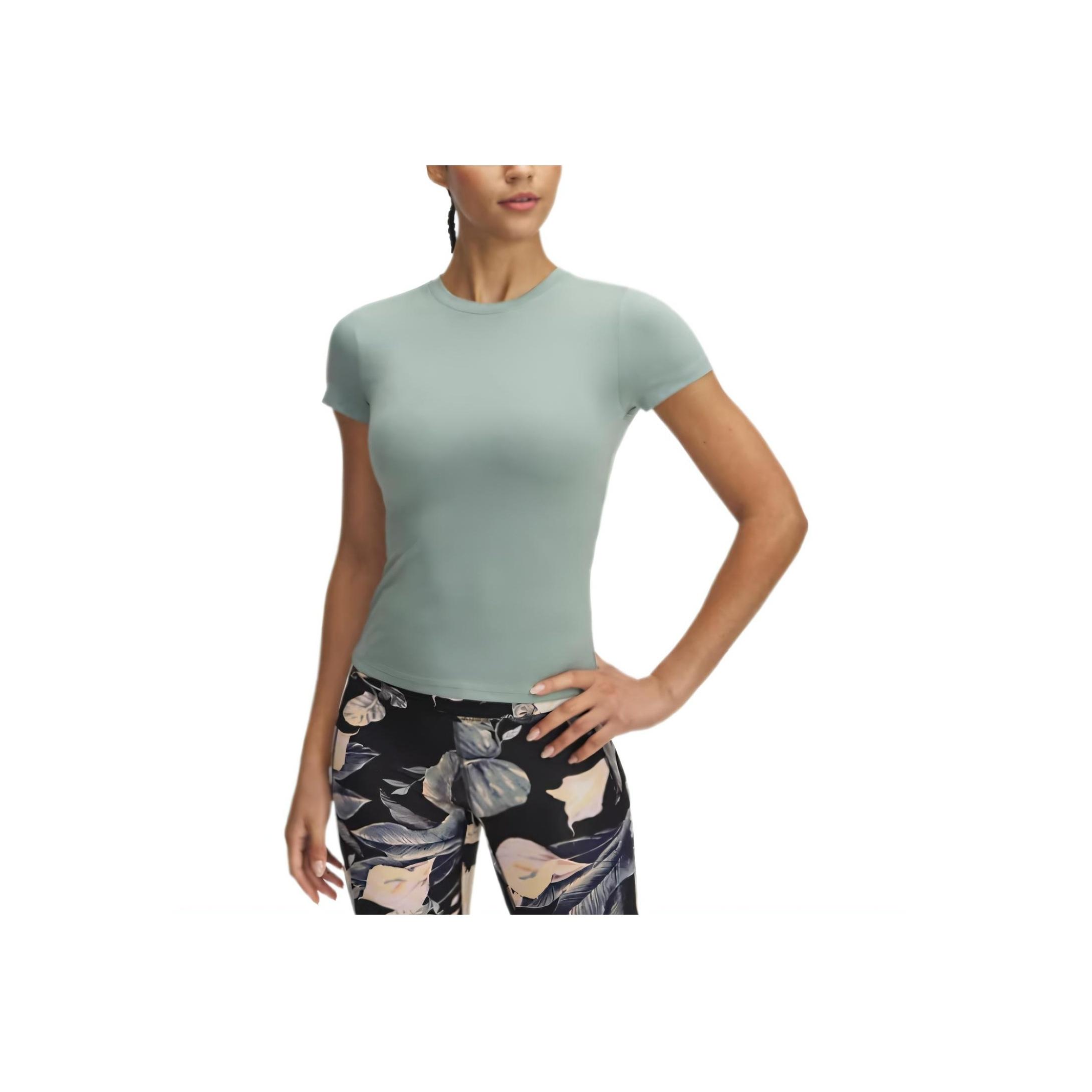 

Under Armour Meridian Core Приятная к коже Модная Быстросохнущая Влагоотводящая Универсальная Простая Футболка с коротким рукавом Обычная Женские топы Зеленый 6000341-348