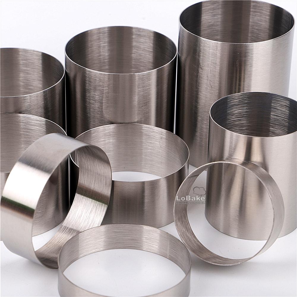 10pcs/lot Diameter 5cm 6.3cm round shape various height stainless steel mousse cake ring mini tiramisu molding cutter DIY baking