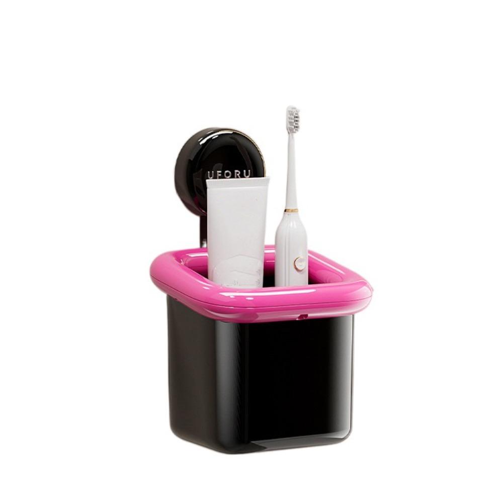 Multi-Functional Toothbrush Storage Rack Plastic Bathroom Shelf Storage Box  Bathroom