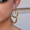 Yori Popular Stainless Steel Large Hoop Earrings for Unisex Men Women High Quality Versatile Jewelry Waterproof