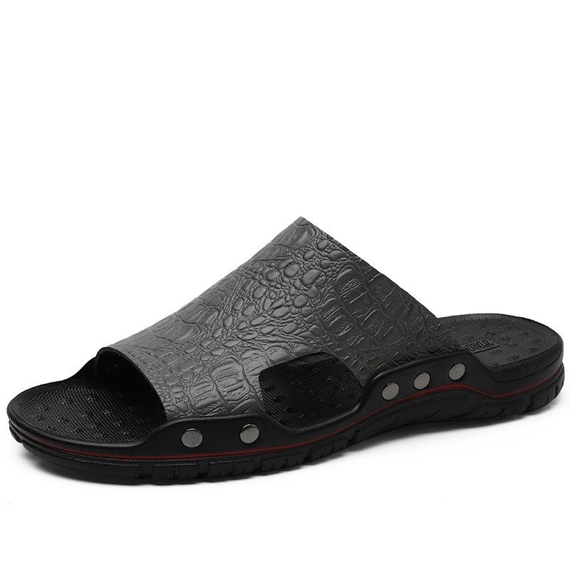 Men s Summer Non-Slip Plus Size Slip-On Sandals 39