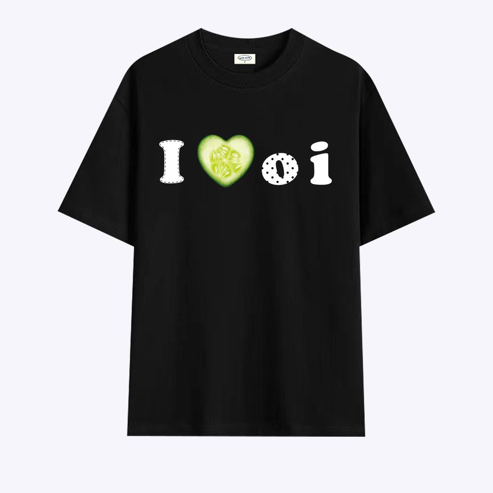 Wideusseom Love Format I Love Cucumber T-Shirt (Type B)