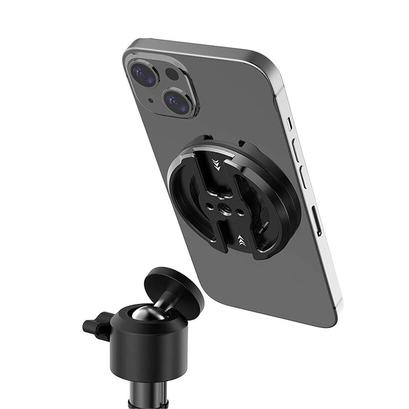 360° Aluminum Magnetic Phone Holder W 1/4 Cold Shoe Photography Fixed Bracket For Iphone 15 14 13 12 Pro Max Magsafe Xiaomi