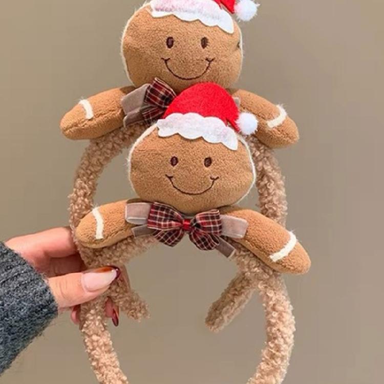 Fashion Plush Winter Headwear Kids Christmas Hairband Christmas Tree Headpiece for Women and Children