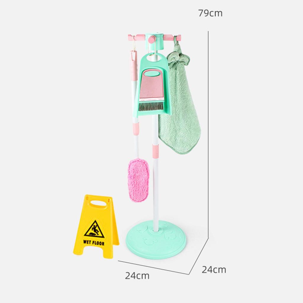 Kids Cleaning Set Enlightenment Detachable Broom Hanging Stand for Games Household Boys and Girls Children