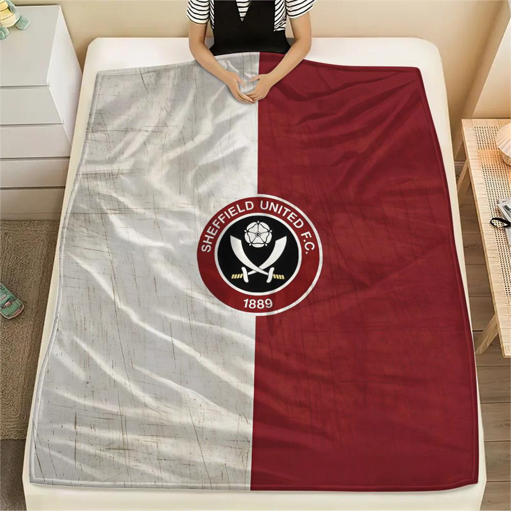 Sheffield United Football Club Flannel Blanket, High Quality Comfortable for All Seasons, Home Decor, Warmth and Comfort