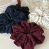 Fabric Dotted Large Braided Hairband for Women, with Elegant Pleated Headband, Curly Hairdo, Rope Headband, Elastic High-strength Rubber Band