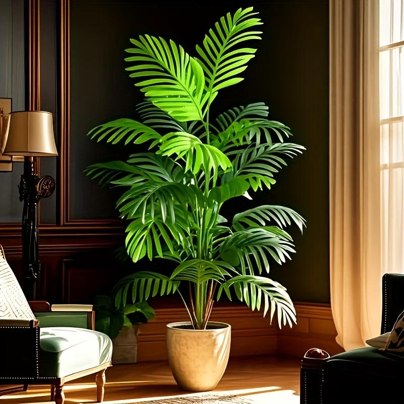 120cm Umělá palma odolná proti UV záření - Umělá rostlina s realistickými texturovanými listy, ideální pro vnitřní/venkovní domácí a kancelářskou dekoraci (Hrnec není součástí dodávky)