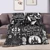 Halloween Gothic Design Blanket Patterned Flannel Blanket Perfect for the Bedroom Living Room, Sofa, or a Little Nap