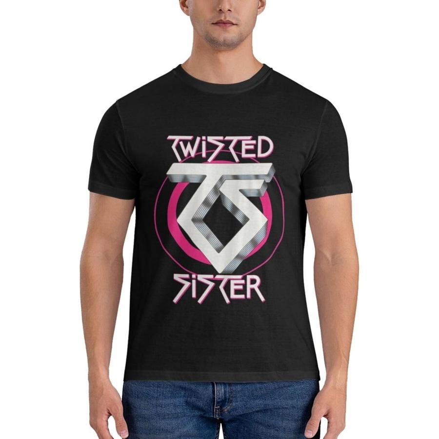 xhaxhi Men s Short Sleeve t-Shirt Twisted Sister T-Shirt for Men Running Shirts Summer Shirts S