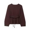 Autumn Women's Slimming V-Neck Knitted Cardigan with Belt