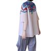 Retro Printed Half Sleeved Pleated Top, Fashionable New Summer Versatile, Westernized, Age Reducing Loose Fitting T-shirt